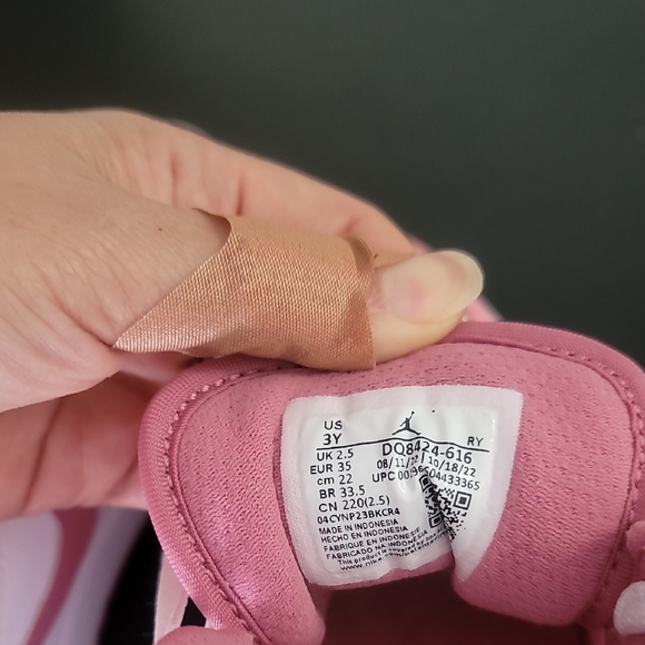 Nike Kids Pink and White High-Top Sneakers - Picture 2 of 7